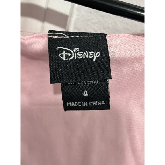 Disney Marie Pink Dress Heart Pattern And Bow Accents Size 4 Kidcore Aristocats - Picture 8 of 13